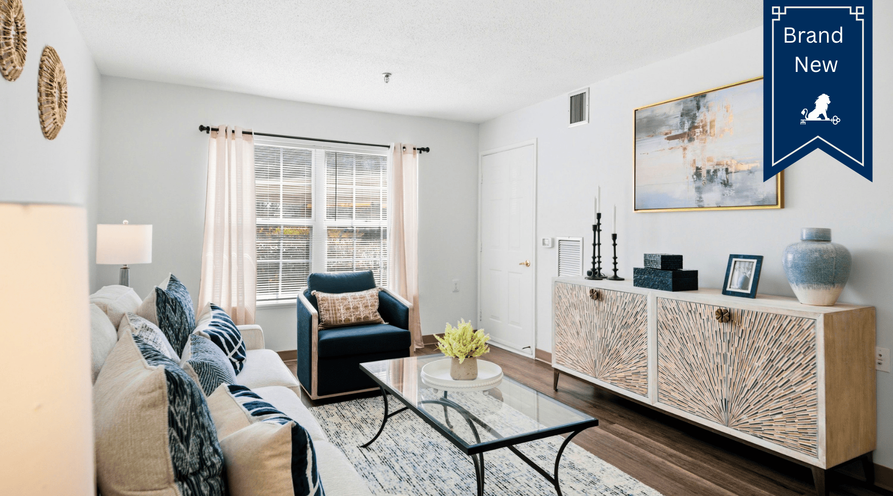 Brand new open space living with natural lighting