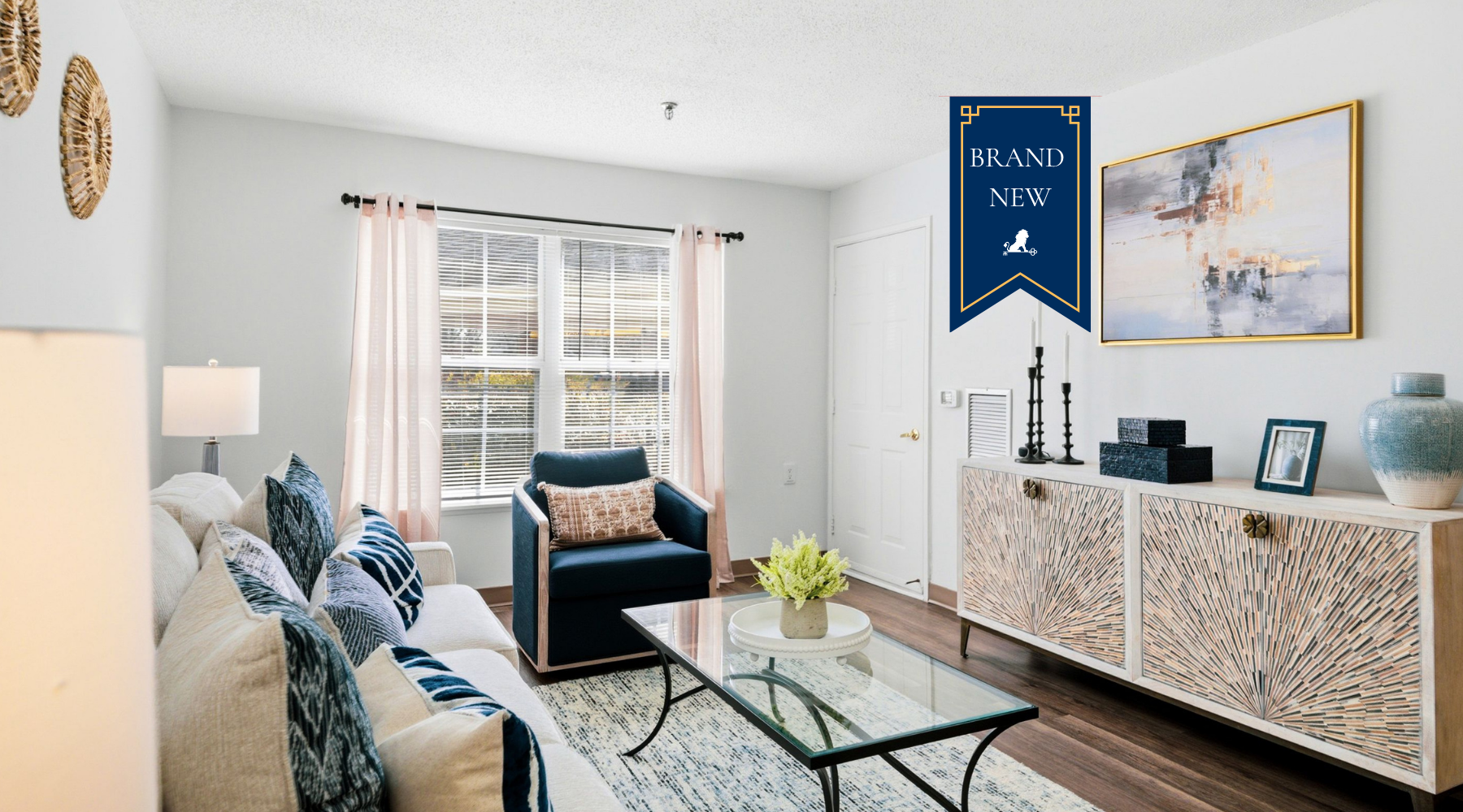 Brand new open space living with natural lighting