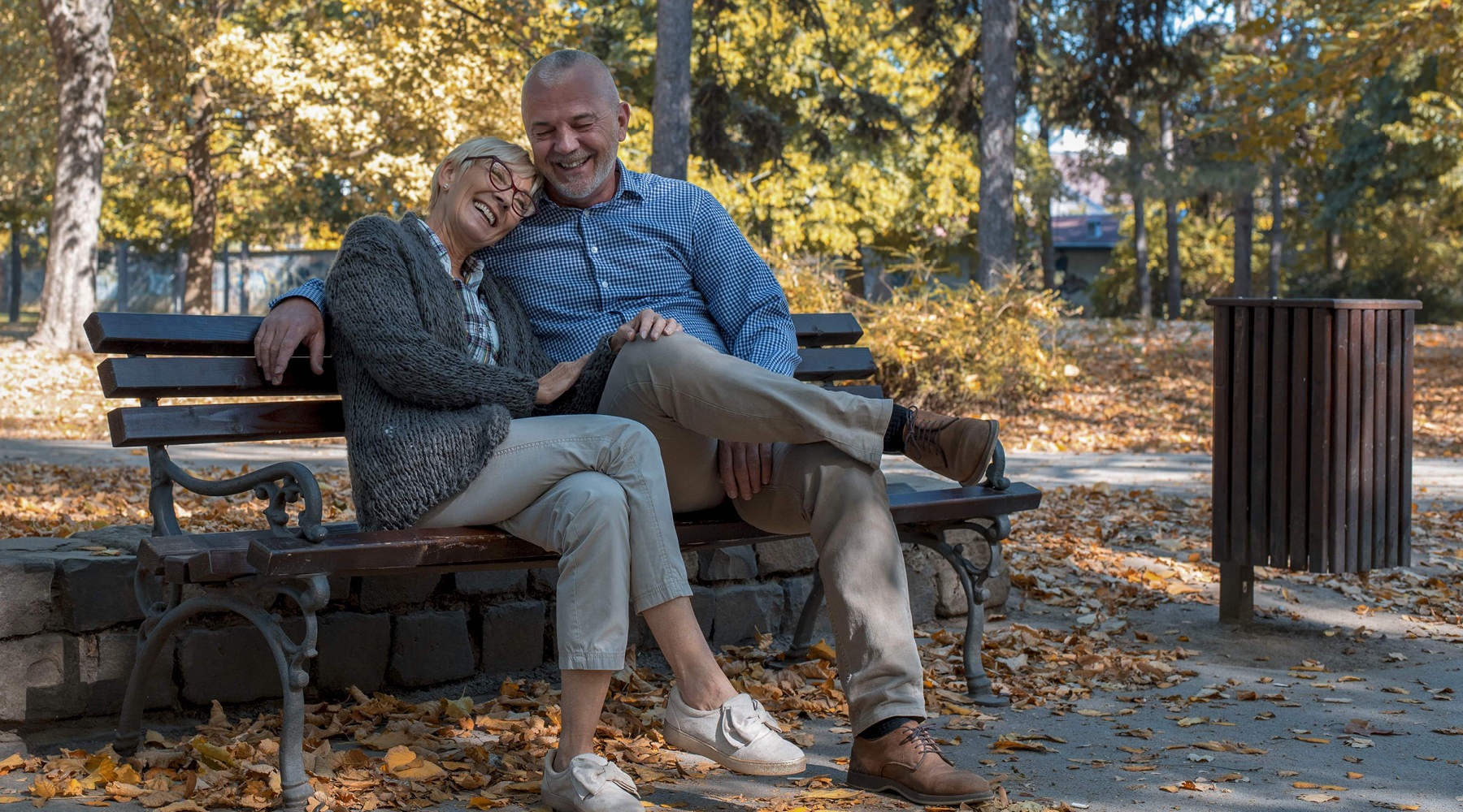 a couple spending time together in autumn